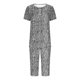 thumbnail image 3 of Sexy Pijama Conjunto para las Mujeres Cuello Redondo Blusa de Manga Corta Y Pantalones, Traje de Moda Casual para el Hogar Y Diario, 3 of 4