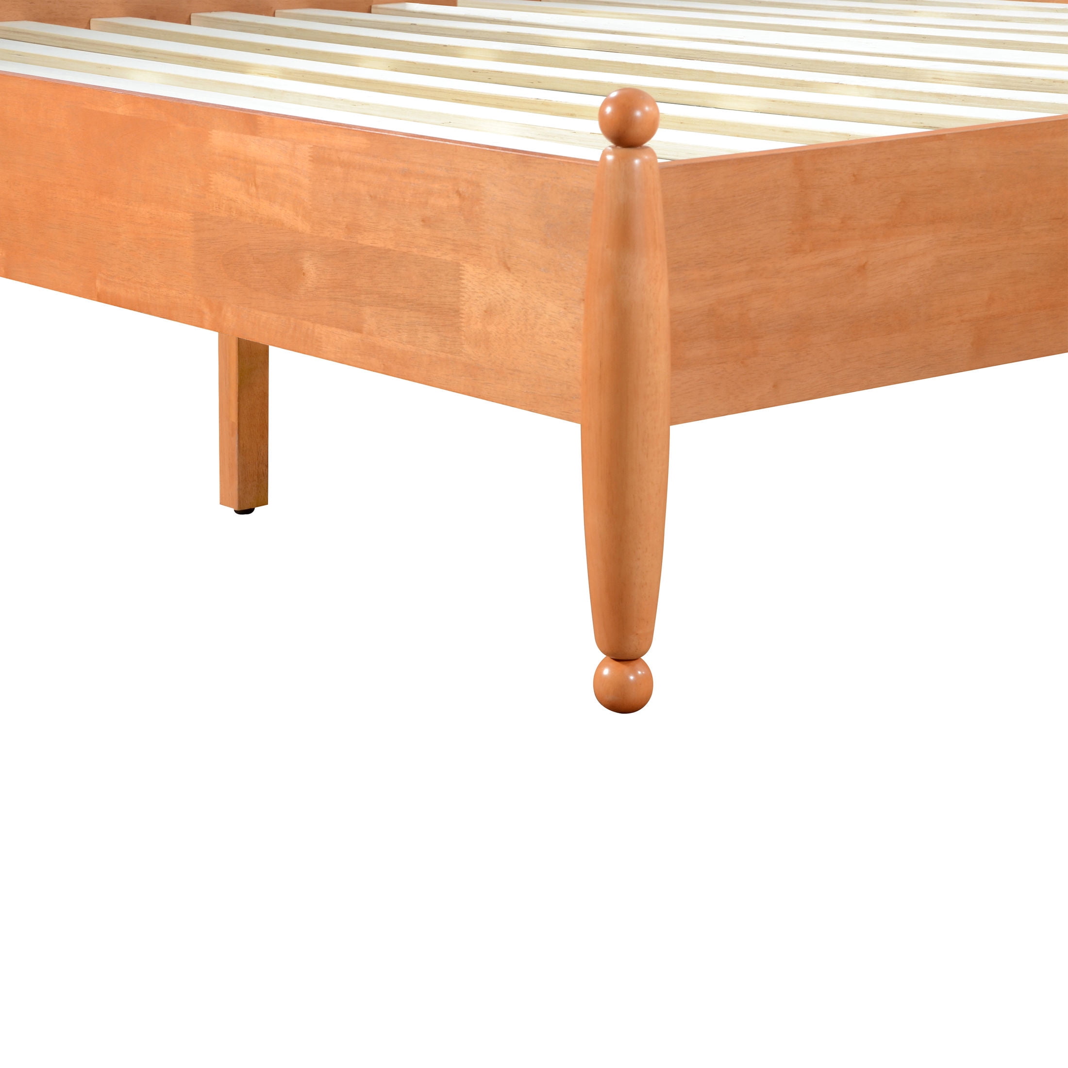 Christopher Knight Home King Bedroom Set, Wood Bed with Curved Headboard and 2 Nightstands, Honey Oak+Natural