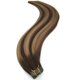 thumbnail image 4 of Goo Goo Extensiones De Cabello Con Cinta De Cabello Humano 4/27/4 Balayage Marrón Chocolate A Rubio Caramelo 16 Pulgadas 1.76 Oz 20 Piezas De Extremos Gruesos Cinta Recta Sin Costuras En Extensiones D, 4 of 5