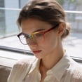 thumbnail image 2 of Oversized Square Blue Light Blocking Glasses for Women Computer Reading Gaming Protection Eye, 2 of 7