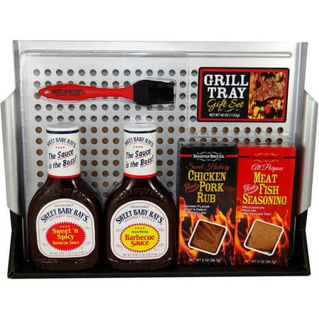 Grill Tray with Sweet Baby Ray's Holiday Gift Set, 6 pc