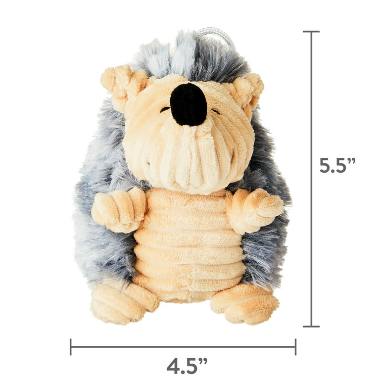 Vibrant Life Cozy Buddy Hedgehog Squeaky Dog Toy 5.5 inch soft