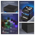 thumbnail image 6 of LEDREM LED Nightstand with 3 Drawers,Adjustable RGB Light Colors and Modes,Modern Bedside Table with Large Storage and Remote,Side Table,Ebony Black, 6 of 6