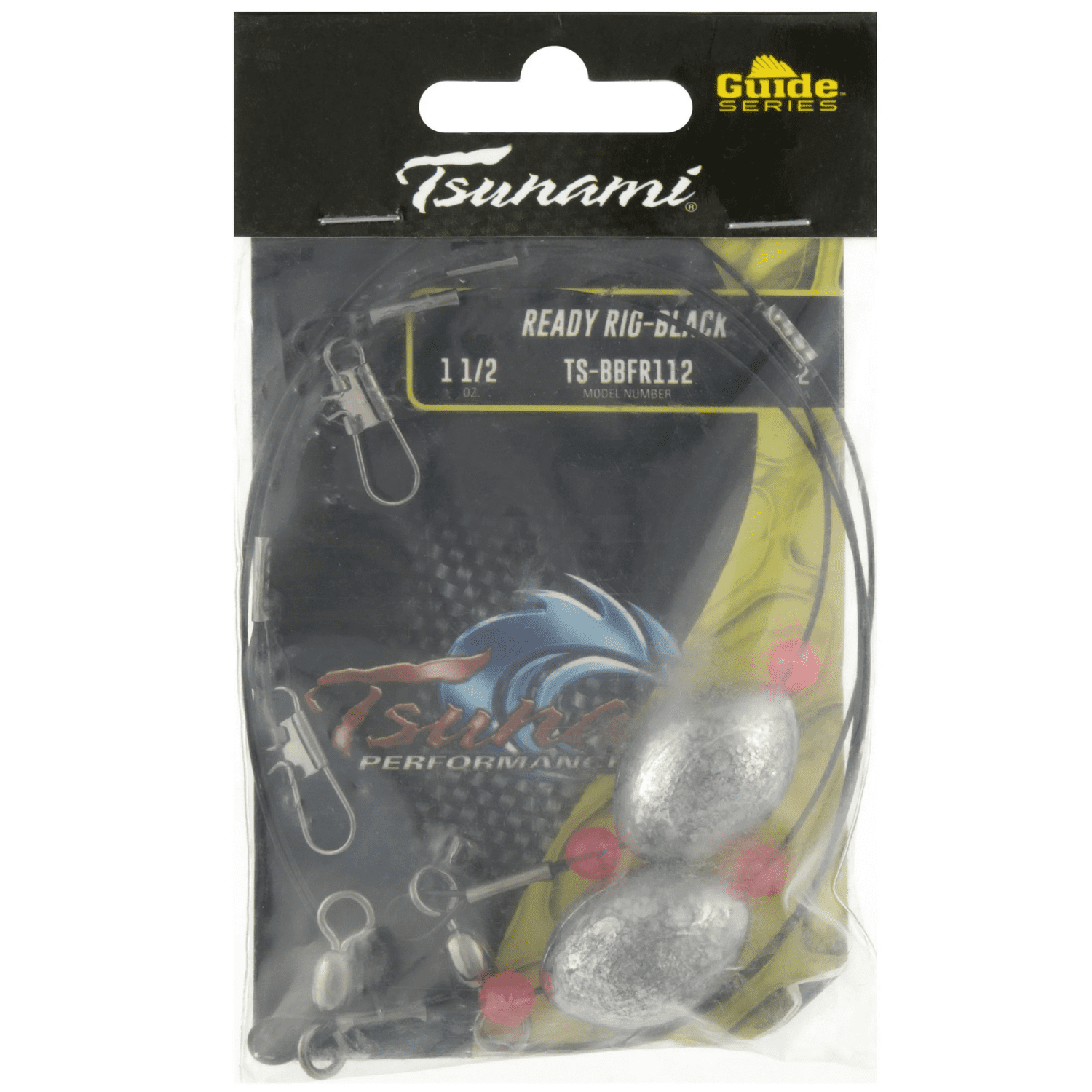 Tsunami Black Wire Egg Sinker Fishing Rig 1.5 oz. – 2 Pack