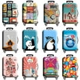 thumbnail image 2 of Funda protectora de equipaje con diseño de mapa del mundo, elástica y gruesa, con cremallera, para maletas de 18 a 32 pulgadas, fundas para carrito, accesorios de viaje, 2 of 5