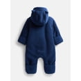 thumbnail image 2 of Wonder Nation Baby Teddy Fleece Pram with Hood, Sizes 0M-9M, 2 of 3
