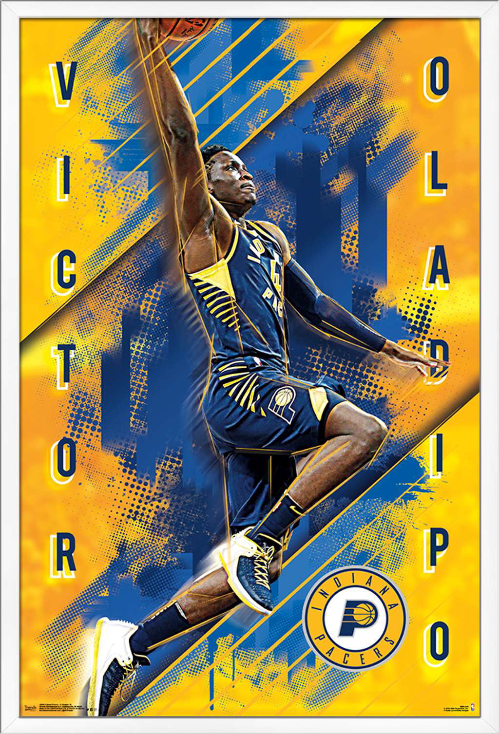 Banner Basketball Fan Victor Oladipo Indiana Pacers Poster Canvas Kids Wall Decor Man Cave Gift for HimHer Paint Splash Sports Art