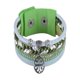 thumbnail image 1 of Pulsera con colgante de flores de moda, brazalete trenzado para mujer, verde, 1 of 3