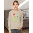 thumbnail image 2 of Pooh Bear W Balloons Sweatshirt Women -Smartprints Designs, Female 4X-Large, 2 of 4