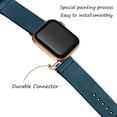 thumbnail image 5 of WFEAGL Genuine Leather Apple Watch Band 38/40/41mm Retro Strap (Blue with Rose Gold), 5 of 8