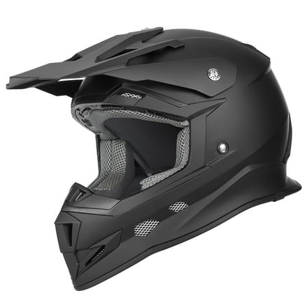GLX GX23 Dirt Bike Off-Road Motocross ATV Motorcycle Full Face Helmet for Men Women DOT Approved (Matte Black X-Large)