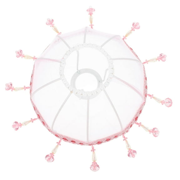 ELAYARD Crystal Lamp Shade Lamp Shade Pink Gauze Protective for Home 1Pcs