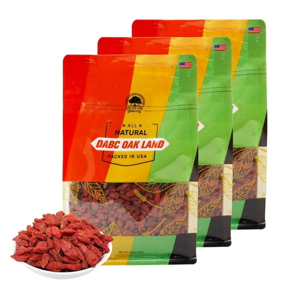 DOL Dried Goji/Red Medlar 100% fruit Meat Goji/Lycium Barbarum 曬乾紅枸杞 3LB/3 Bags