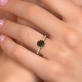 thumbnail image 4 of Gem Stone King 10K Yellow Gold Brown Smoky Quartz and Lab Grown Diamond Engagement Ring for Women | 2.00 Cttw | Round 8MM | Gemstone Birthstone | Size 5, 4 of 6
