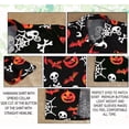 thumbnail image 5 of HAPPY BAY Men's Button Down Short Sleeve Summer Caribbean Party Shirt Fashion Halloween Costumes Hawaiian Shirts for Men XXL Ebony Cobweb Skulls Webs, 5 of 5
