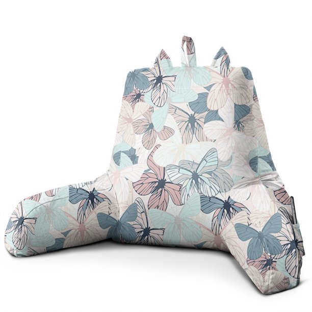 Butterfly Reading Pillow with Arms for Teens Kids Adults Classic Bed