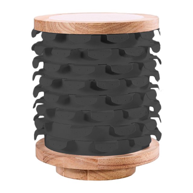 Estante de arete giratorio Organizador de almacenamiento de joyería de madera de madera de gran capacidad Pendientes para mujeres Mujeres Showcase de Gris profundo