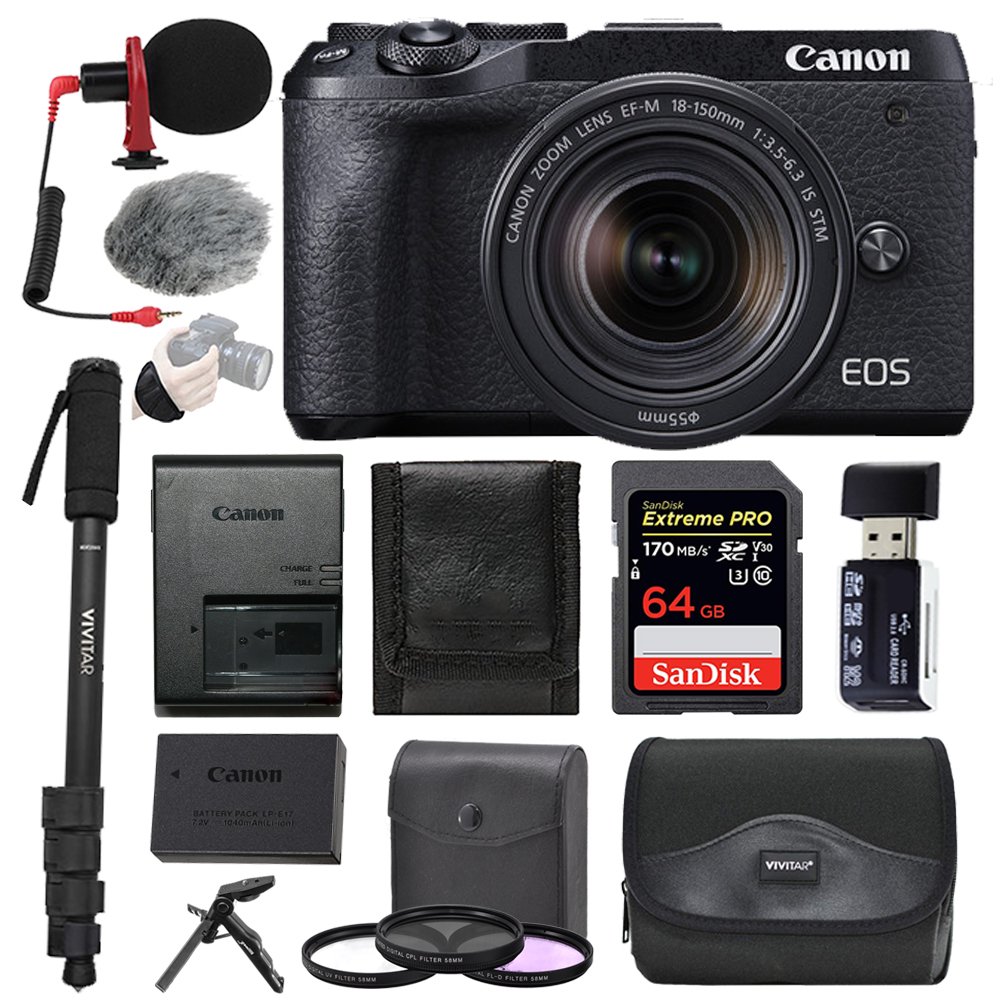 Canon EOS M6 Mark II Mirrorless Digital Camera with 18150mm Lens