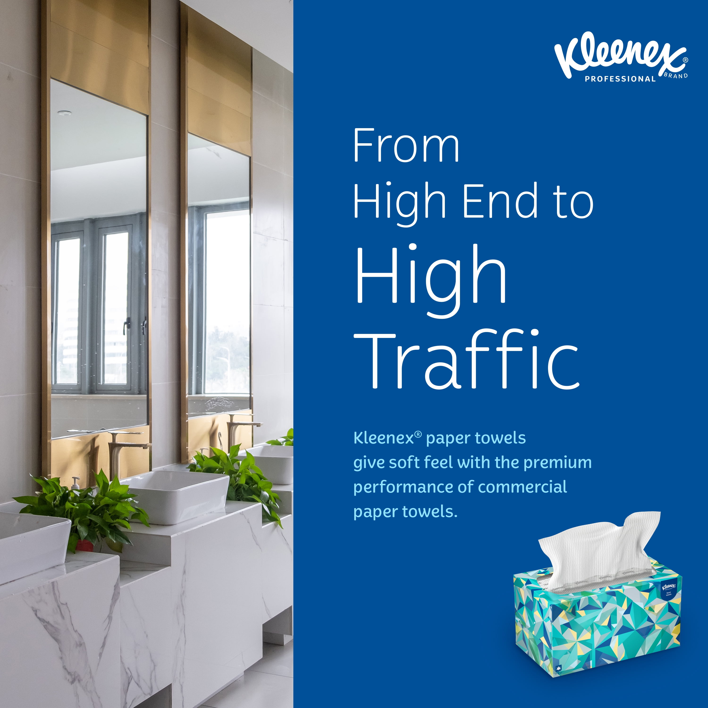 Kleenex Professional Paper Hand Towels, Bulk (01701), Premium Absorbency Pockets, Pop-Up Box, White (18 Boxes of 120 Sheets, 2,160 Sheet Total)