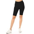 thumbnail image 2 of Women's Casual High Waist Stretch Basic Mid Thigh Active Biker Shorts Pants (Pack of 3), 2 of 6