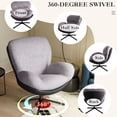thumbnail image 2 of 360° Rotating, Solid Color Wingback Chair | Versatile for Different Use Scenarios, 2 of 5