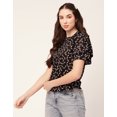 thumbnail image 5 of Moomaya Printed Tops For Women Round Neck Flutter Sleeve Poly Crepe Tunic Top, 5 of 8