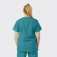 thumbnail image 5 of SPECTRUM UNIFORMS Scrub Tops Medical Unisex V-Neck Yoga Soft Fabric Medical Professionals Hospital and Lab Workwear Nurse Top Teal, 5 of 5