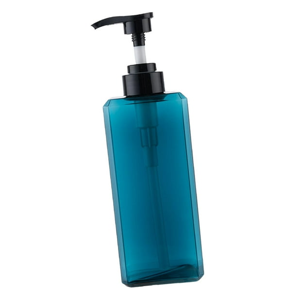 1 botella dispensadora de jabón, manual, loción líquida, contenedor reutilizable para lavado de manos. 650ml Azul