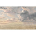 thumbnail image 2 of Christoffer Wilhelm Eckersberg 18x13 Gold Ornate Wood Frame and Double Matted Museum Art Print Titled - Study of Clouds Over the Sound (1826), 2 of 4