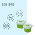 thumbnail image 4 of Paquete de 2 | Almacenamiento de alimentos fríos y calientes de silicona de grado alimenticio duradero a prueba de fugas para bebés y niños pequeños | Apto para lavavajillas, 4 of 5