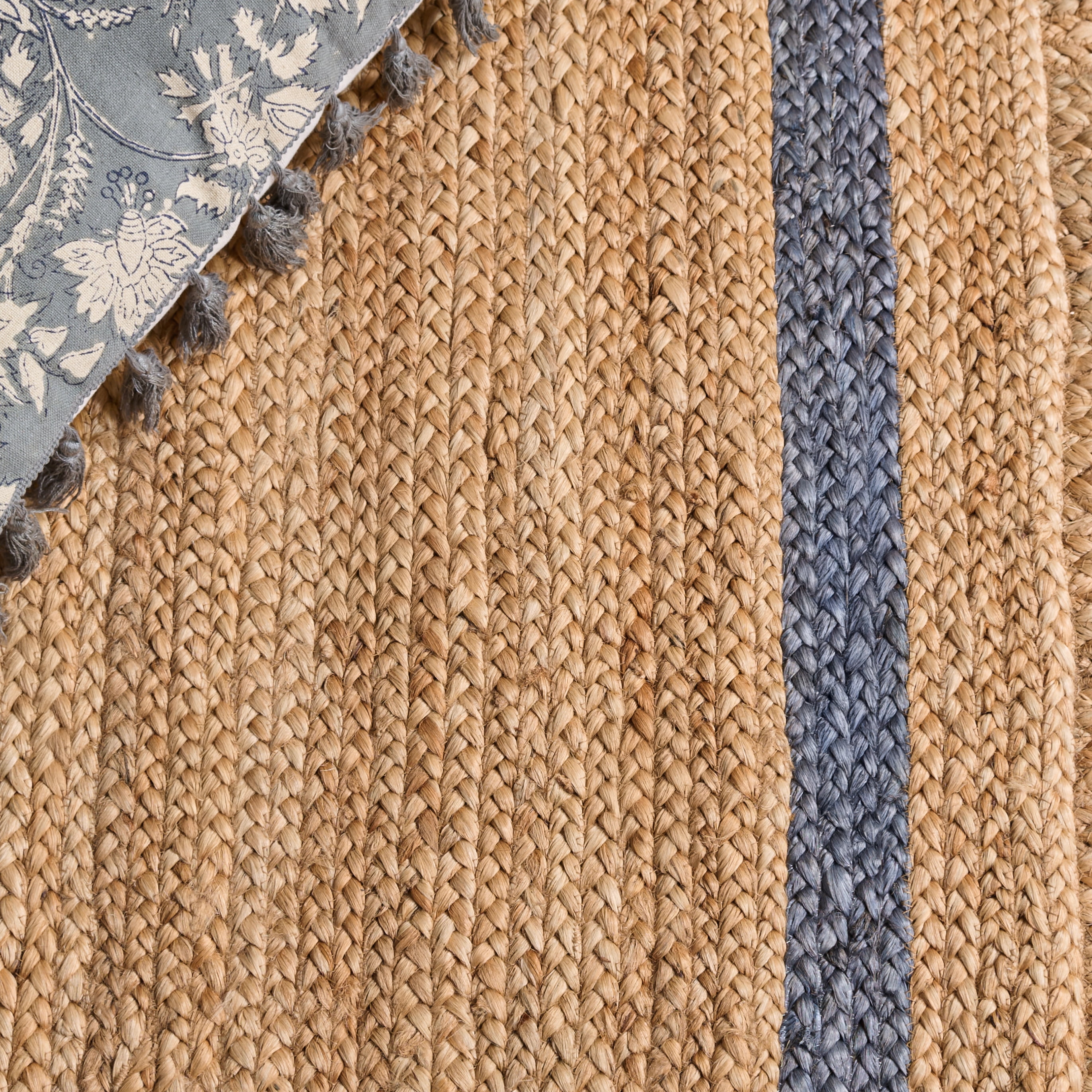 Safavieh Natural Fiber Archibald Bordered Area Rug, Natural/Blue, 9' x 12'