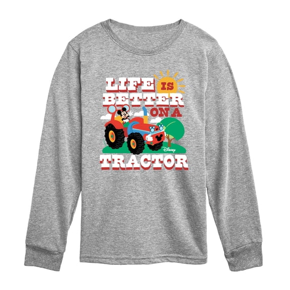 Disney - Life Is Better On A Tractor - Toddler Boys Long Sleeve Graphic T-Shirt