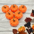 thumbnail image 5 of 8 Pack Mini Pumpkins for Crafts Fall Decorations, Small Resin Pumpkins for Decorating Table Centerpiece, Vase Filler or DIY Thanksgiving Decor and Halloween Home Party Decoration, 5 of 6