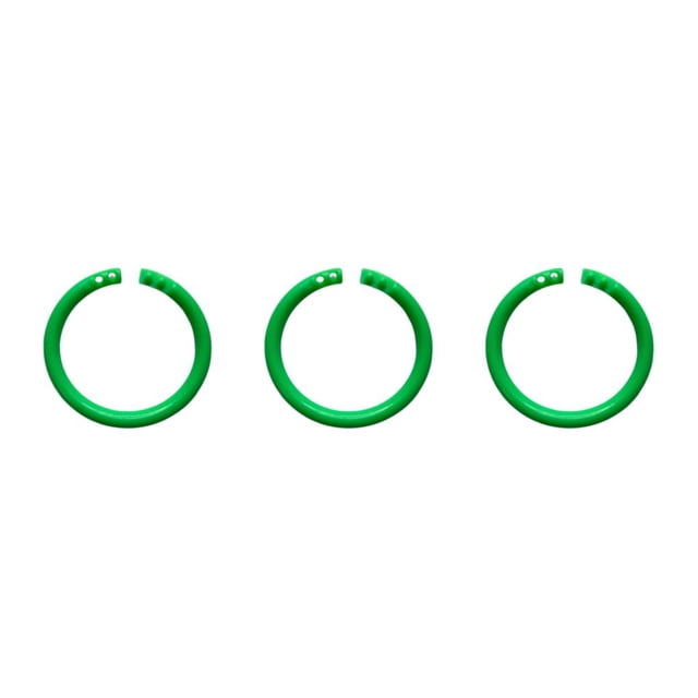 Justharion 10pieces Flexible Binding Solution - Plastic Loose Leaf Binder Rings For Easy Management Of Cards Documents green diameter 27mm 3PCS