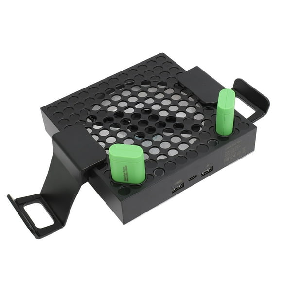 Game Console Cooling System, Colorful Lights Game Console Cooling Fan with 2 Hanging Hooks for Gaming