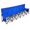 Blue, variant on Renwick Lightweight Portable Outdoor Folding 6 Person Bench with Side Storage and Carry Bag, Blue