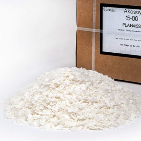 - 100% SOY WAX FLAKES - 2 LB - FOR CANDLE MAKING SUPPLIES - ALSO COSMETIC GRADE - NO ADDITIVES - BY VIRGINIA CANDLE SUPPLY IN USA (2 lb.)