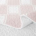thumbnail image 5 of Manfei Modern Checkered Twin Quilt Set,Geometric Plaid Twin Coverlet Set,Pink White,2pcs,1 Bedspread and 1 Pillowcase, 5 of 7