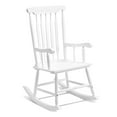 thumbnail image 6 of Ktaxon Outdoor Wood Porch Chair, Windsor Traditional Solid Wood Rocking Chair,Weather Resistant Rocking Chair for Garden Backyard Balcony, White, 6 of 12