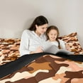 thumbnail image 4 of Manfei Camouflage 7 Pieces Bedding Comforter Set,Rustic Outdoor Full Bedding Set,Brown Camo Fitted Sheet Flat Sheet For Kids,Microfiber Bedroom Decor Reversible, 4 of 8