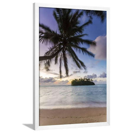 Sunrise over Small Islet, Rarotonga, Cook Islands Framed Print Wall Art By Matteo (Best Wood To Cook Over)