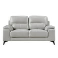 thumbnail image 5 of Lexicon Mischa Leather 2-Piece Upholstered Sofa Set in Silver Gray, 5 of 10
