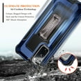 thumbnail image 4 of Nagebee Case for Samsung Galaxy S20 FE 5G with Tempered Glass Screen Protector (Full Coverage), Full-Body Armor Hybrid [Military Grade] Shockproof Built-in Kickstand Heavy Duty Durable Case (Blue), 4 of 6