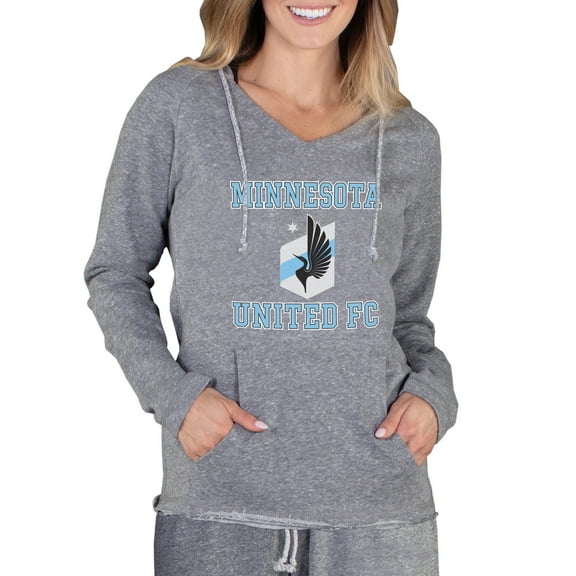 Women's Concepts Sport Gray Minnesota United FC Mainstream Terry Pullover Hoodie