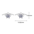 thumbnail image 3 of Para las mujeres con incrustaciones de plata de imitación Ángel Moissanite S925 Pendientes Wing Prong Seis Pendientes, 3 of 7