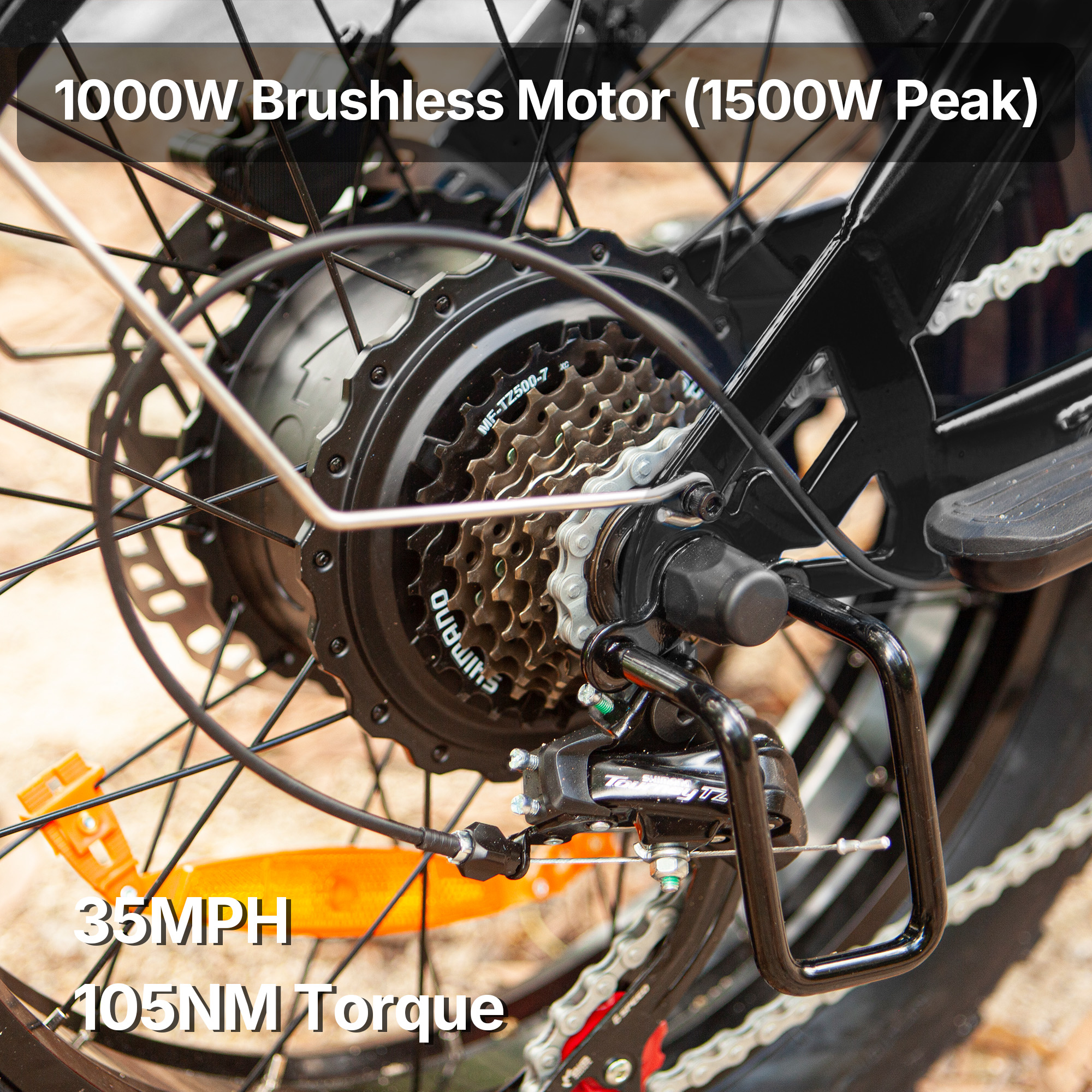BLUVALL SU8 PRO Electric Bike for Adults, Peak 1500W 35MPH 52V 20Ah Mountain Bicycle, Full Suspension UL2849