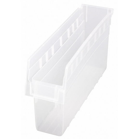 Quantum Storage Systems Shelf Bin,Clear,Polypropylene,8 in QSB803CL QSB803CL ZO-G5394121