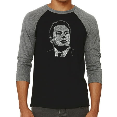 LA Pop Art Men s Raglan Baseball Word Art T-shirt - Elon Musk