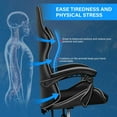 thumbnail image 4 of Dubbin Gaming Chair Office Chair High Back Computer Chair PU Leather Chair, Black, 4 of 6