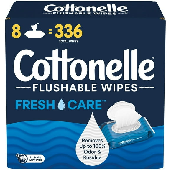 Cottonelle Paquet Rabattable de Lingettes Humides Jetables 336 Unites